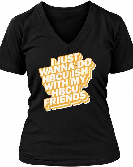 HBCU Friends - Black and Gold Edition (Womens)