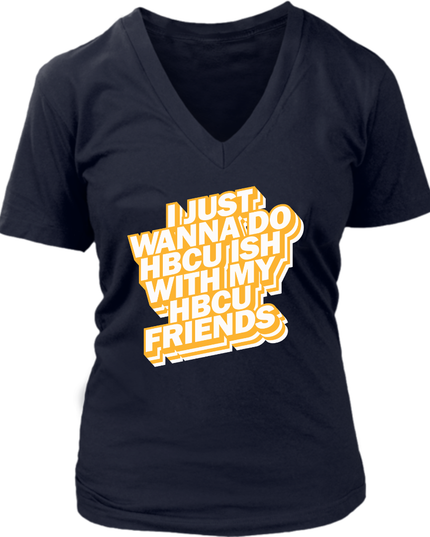 HBCU Friends - Navy Blue and Gold Edition (Womens)