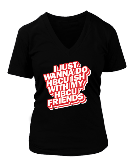 HBCU Friends - Black and Red Edition (Womens)